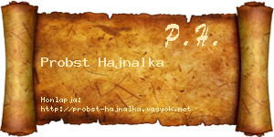 Probst Hajnalka névjegykártya